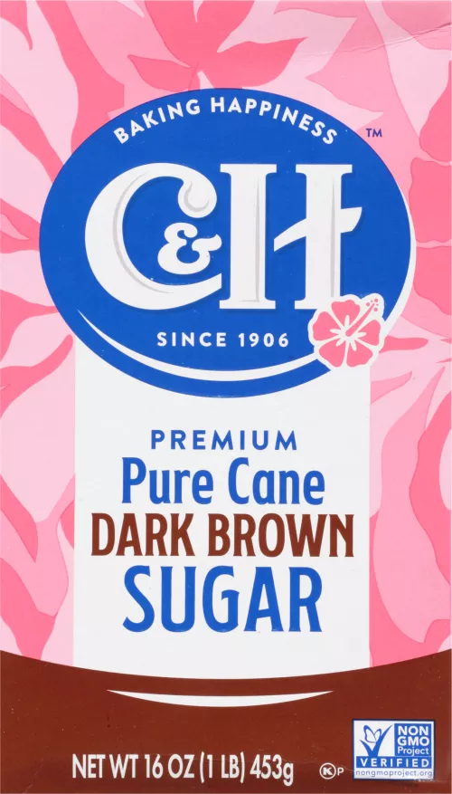 C&H® Pure Cane Dark Brown Sugar - 1 lb. Carton