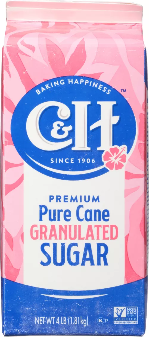 C&H® Pure Cane Granulated Sugar - 4 lb. Gable Carton